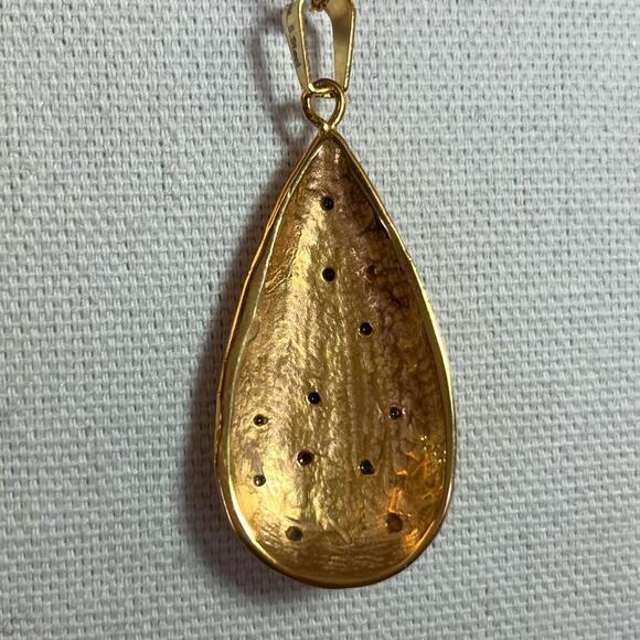 Vintage 80s Stainless Gold Toned Earring and Necklace Set - Picture 6 of 6